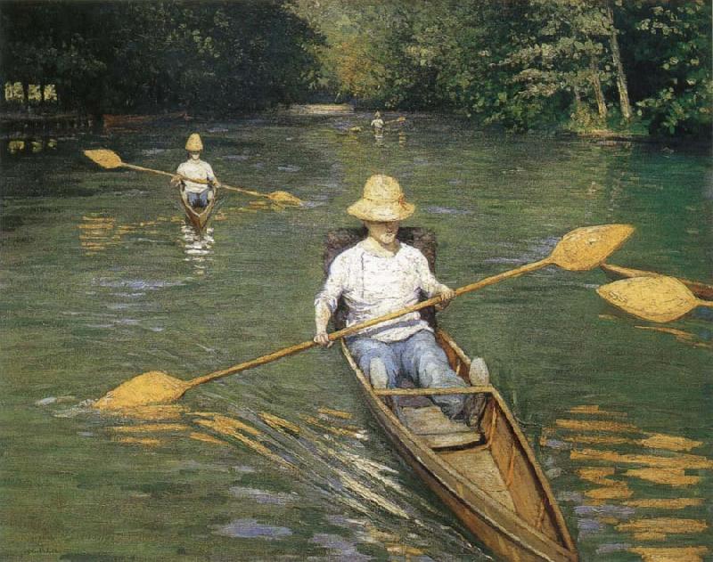 Gustave Caillebotte Racing boat Sweden oil painting art